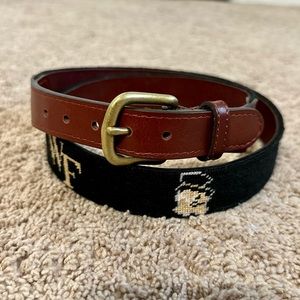 Smathers & Branson’s Wake Forest Leather Belt Size 38 (Fits size 35-36 pants)